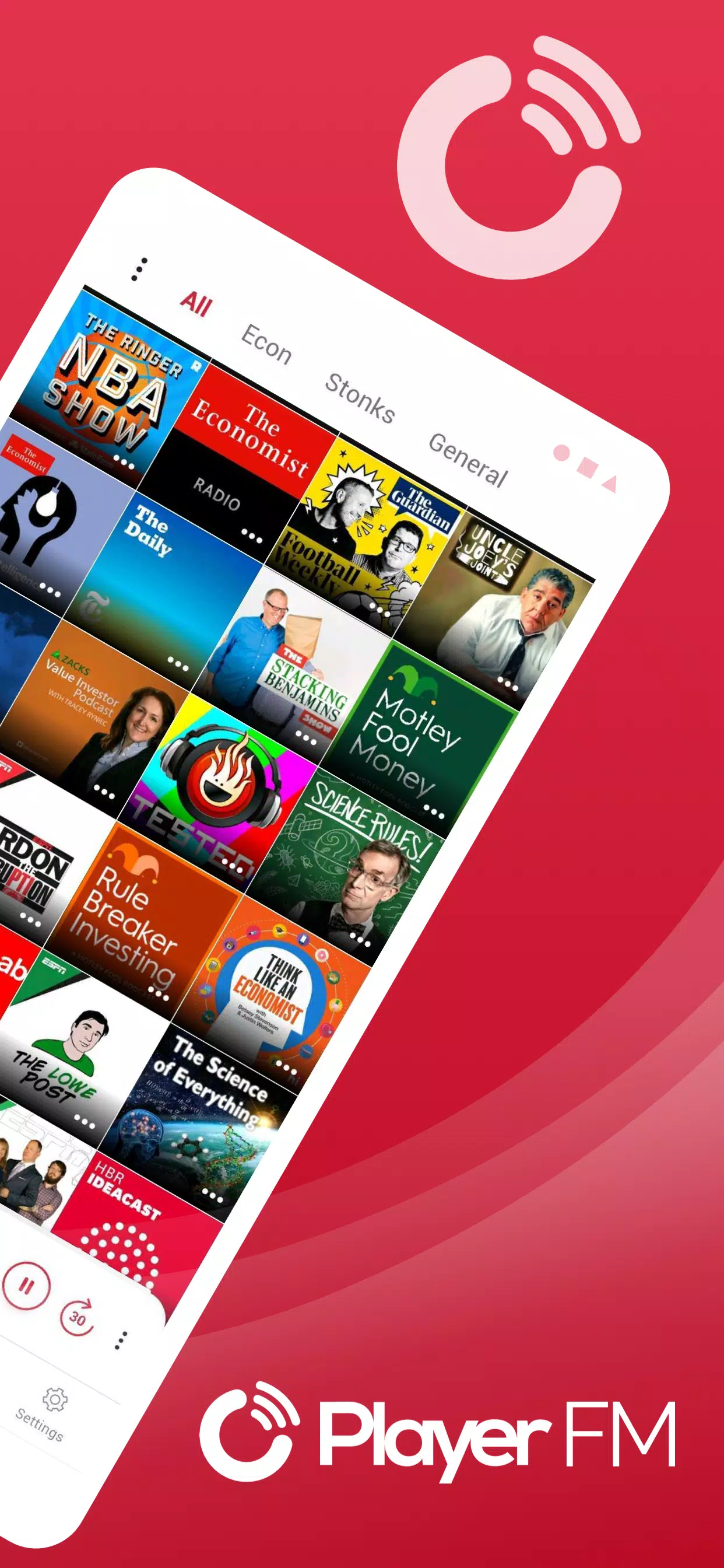 Offline Podcast App: Player FM Screenshots
