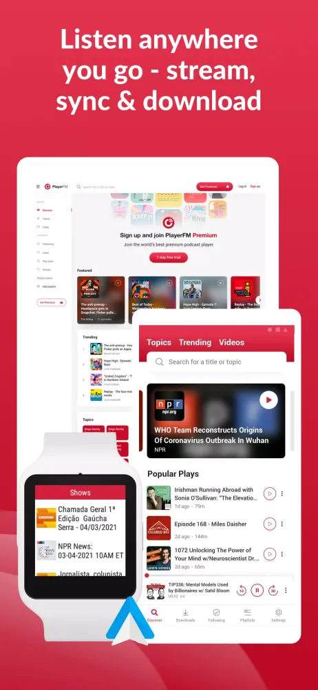 Capturas de pantalla de Offline Podcast App: Player FM