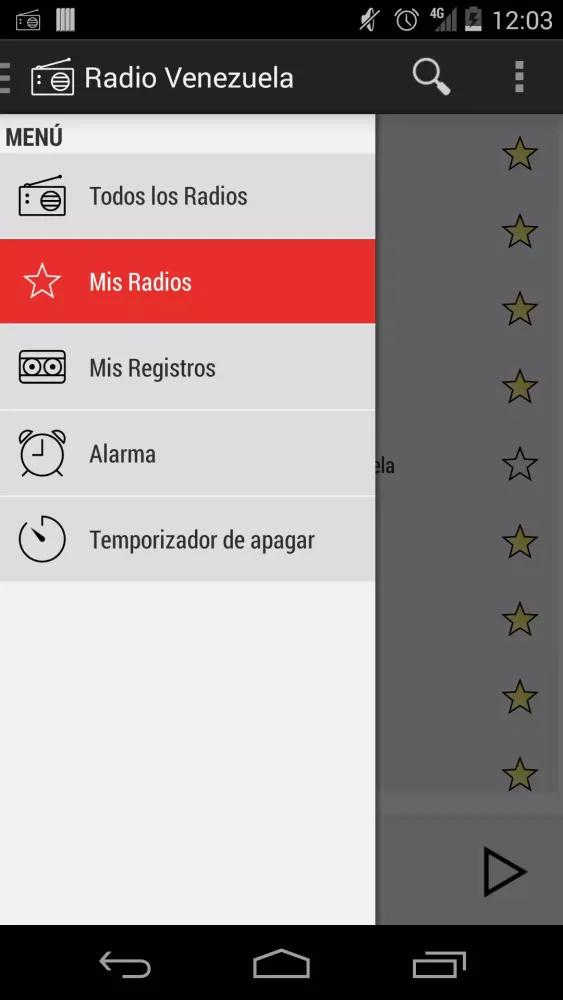 Tangkapan skrin RADIO VENEZUELA PRO