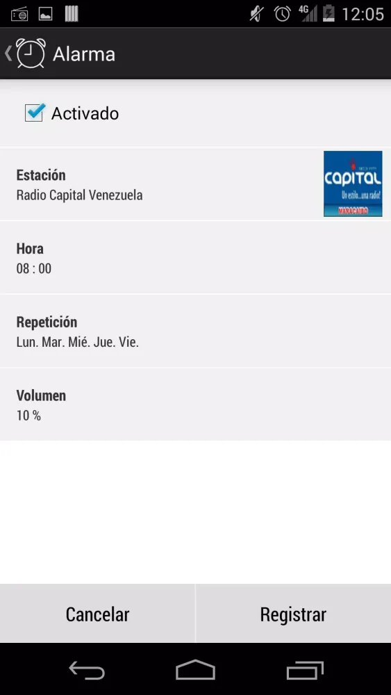 Tangkapan skrin RADIO VENEZUELA PRO
