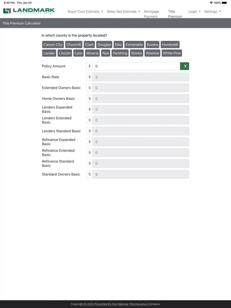 Ảnh chụp màn hình của Landmark Title Agency iPad 
