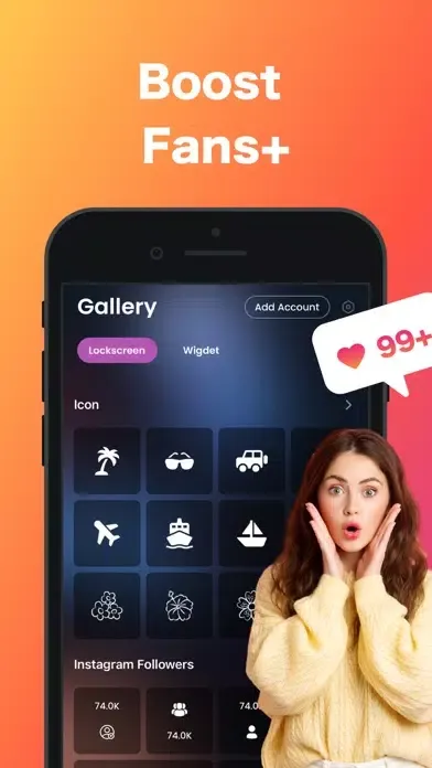 Captures d'écran de Followers Boom for Social Grow