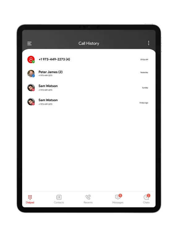 Dialogue Softphone iPad  스크린샷