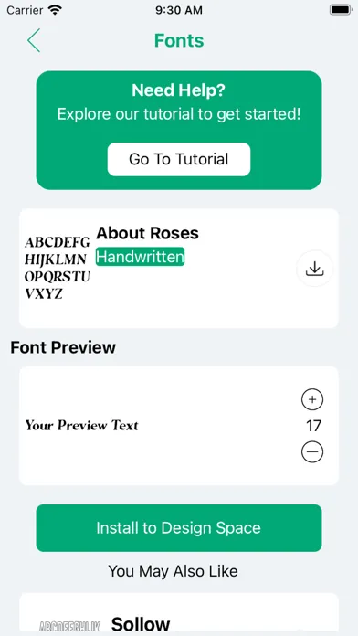 Tangkapan layar Fonts for Cricut Designs