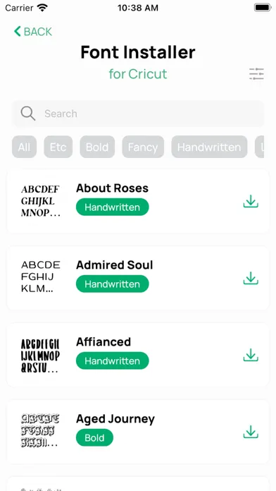 Font Installer for Cricut Screenshots