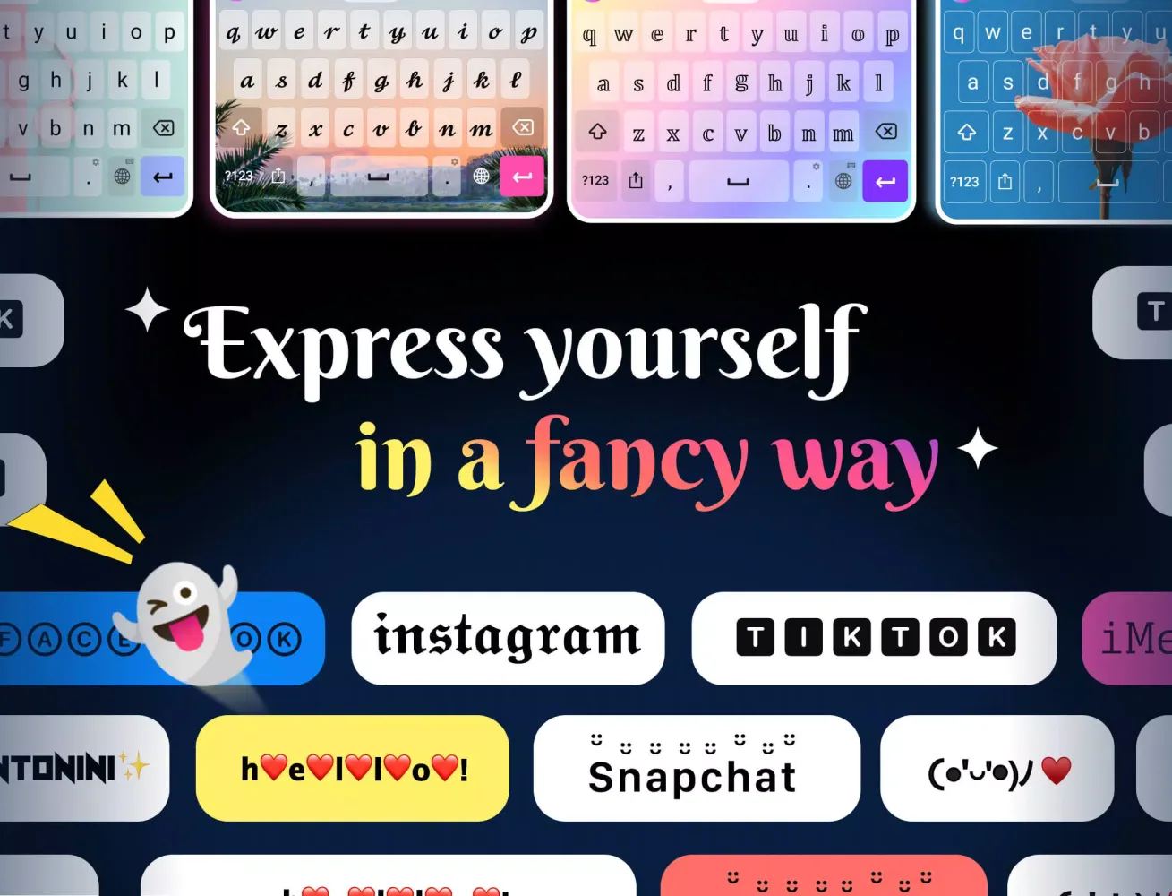Fonts Keyboard Themes & Emoji Screenshots