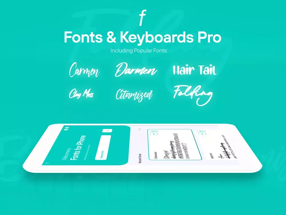 Fonts & Keyboards Pro iPad  स्क्रीनशॉट