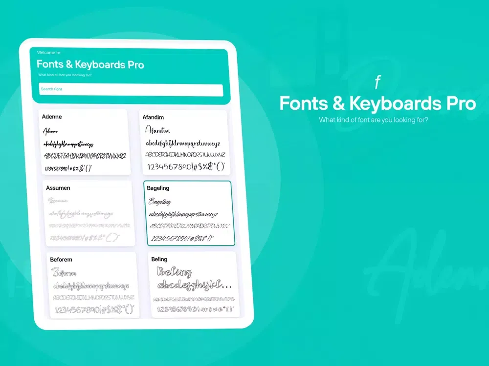 Fonts & Keyboards Pro iPad  स्क्रीनशॉट