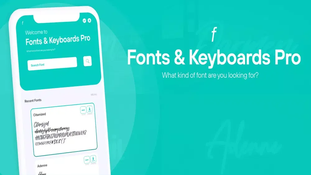 Fonts & Keyboards Pro स्क्रीनशॉट