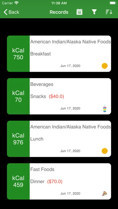 Calories: Food Intake Analyser Ekran Görüntüleri