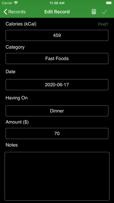 Calories: Food Intake Analyser Ekran Görüntüleri
