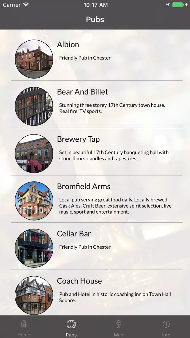 Tangkapan skrin Chester Ale Trail