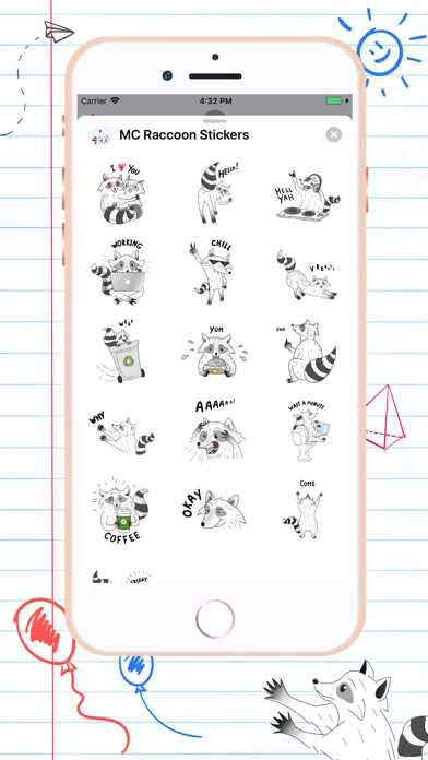 Raccoons day Stickers Ekran Görüntüleri