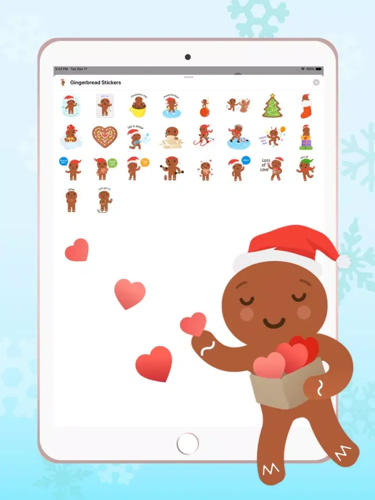 Christmas Gingerbread Stickers iPad  Screenshots