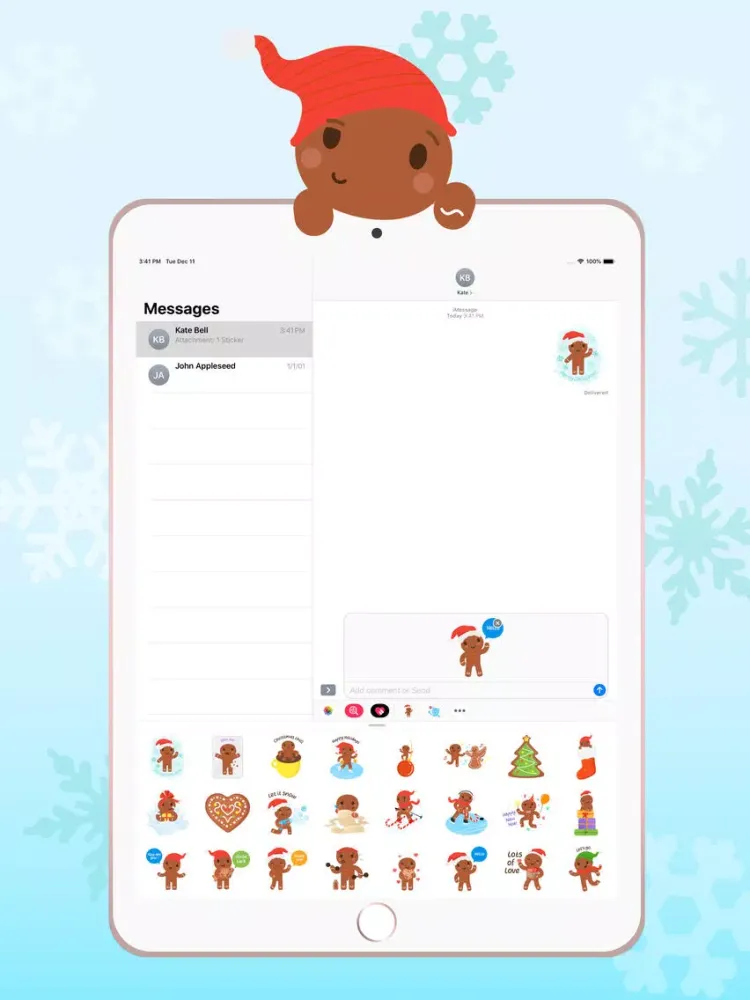 Christmas Gingerbread Stickers iPad  Screenshots
