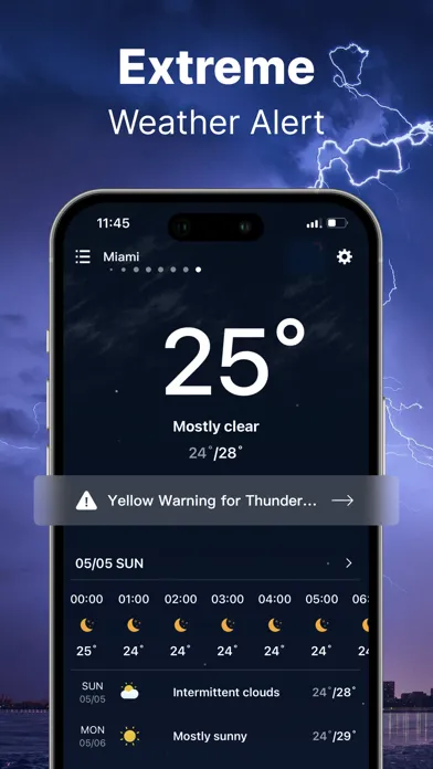 Weather forecast & Alerts Screenshots