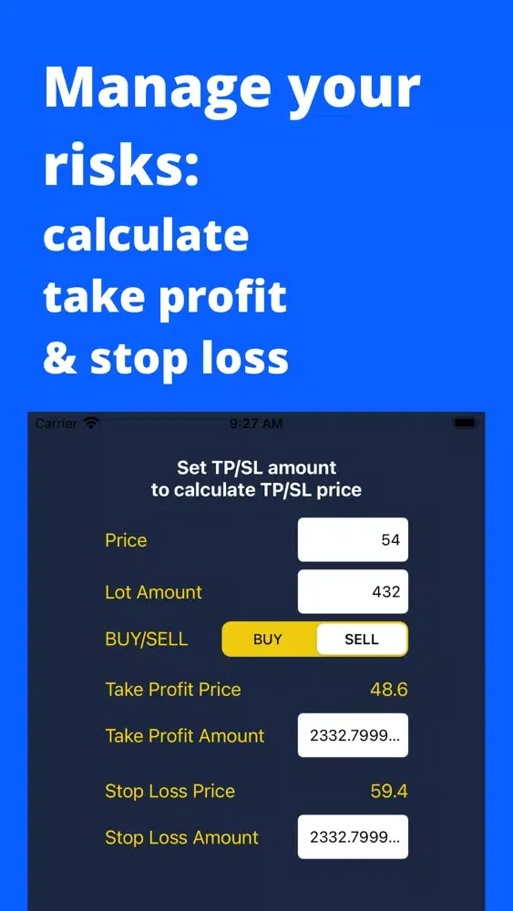 Capturas de pantalla de Forex Calculator Profit Loss