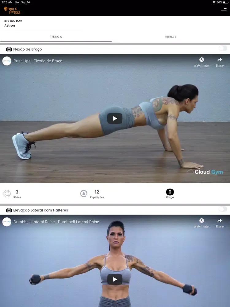 Forts Fitness Academia iPad  スクリーンショット