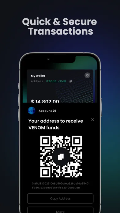 Скриншоты Venom Blockchain Wallet