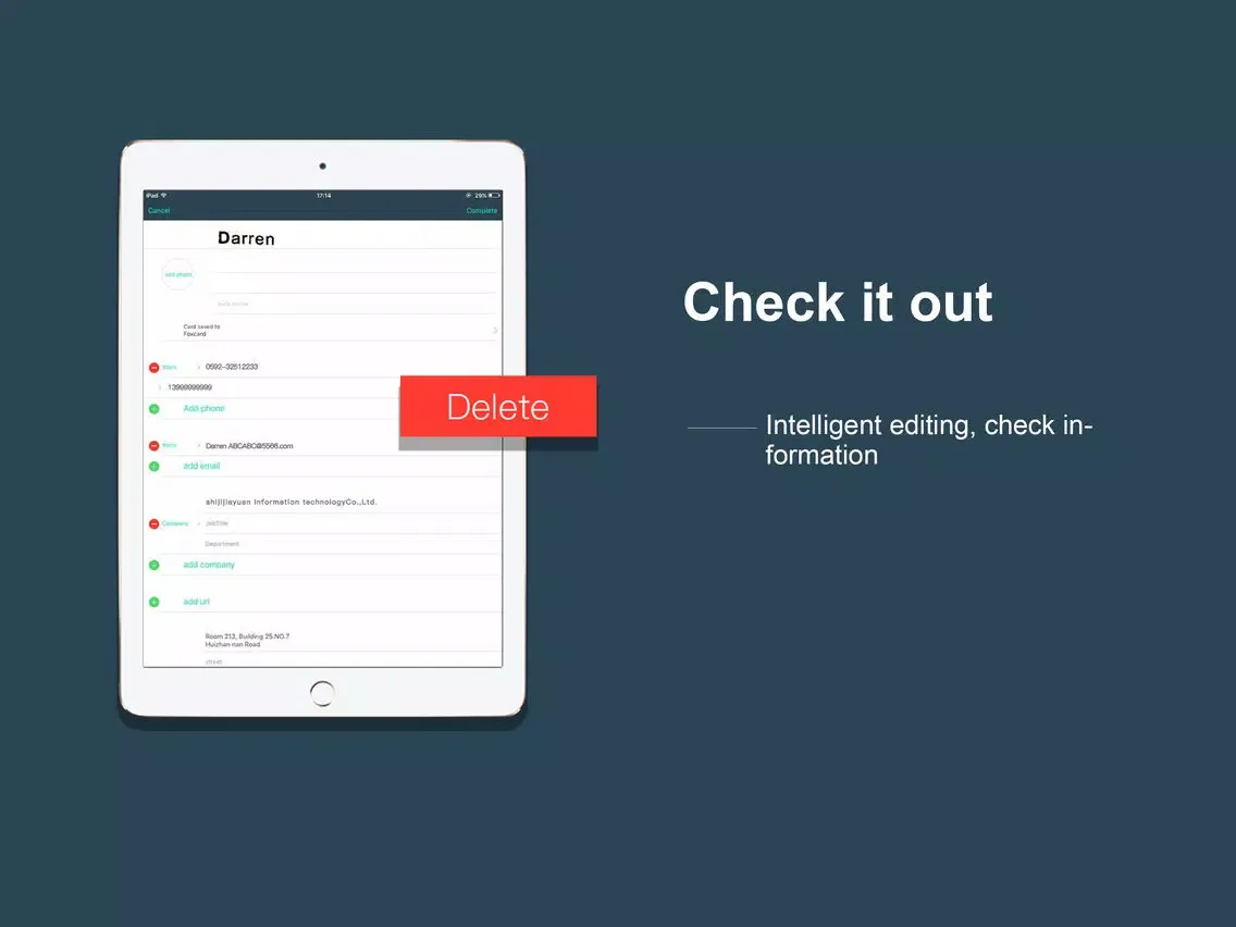 Card Scanner -- Foxcard pro iPad  Screenshots
