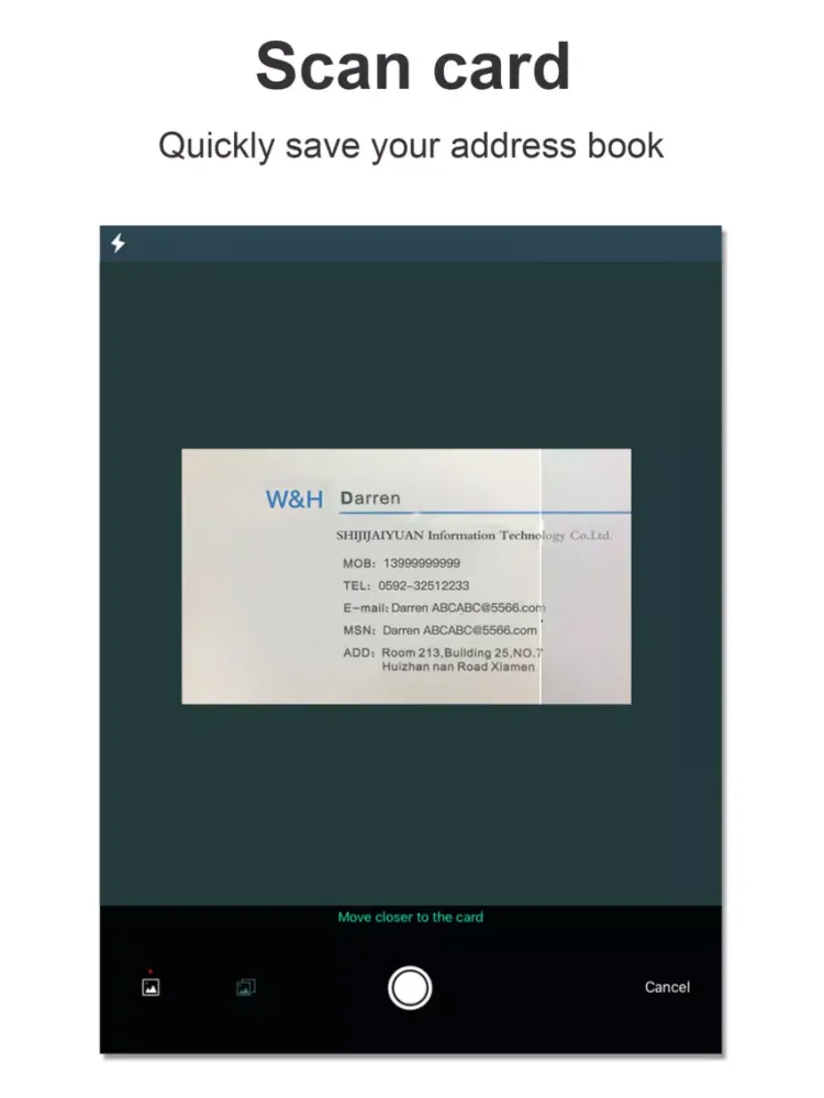 Скриншоты FoxCard&business card scanner iPad 