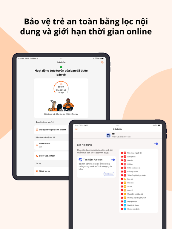 Ảnh chụp màn hình của F-Safe Go iPad 