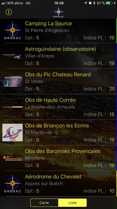 Скриншоты iGresac Répertoire Sites Astro