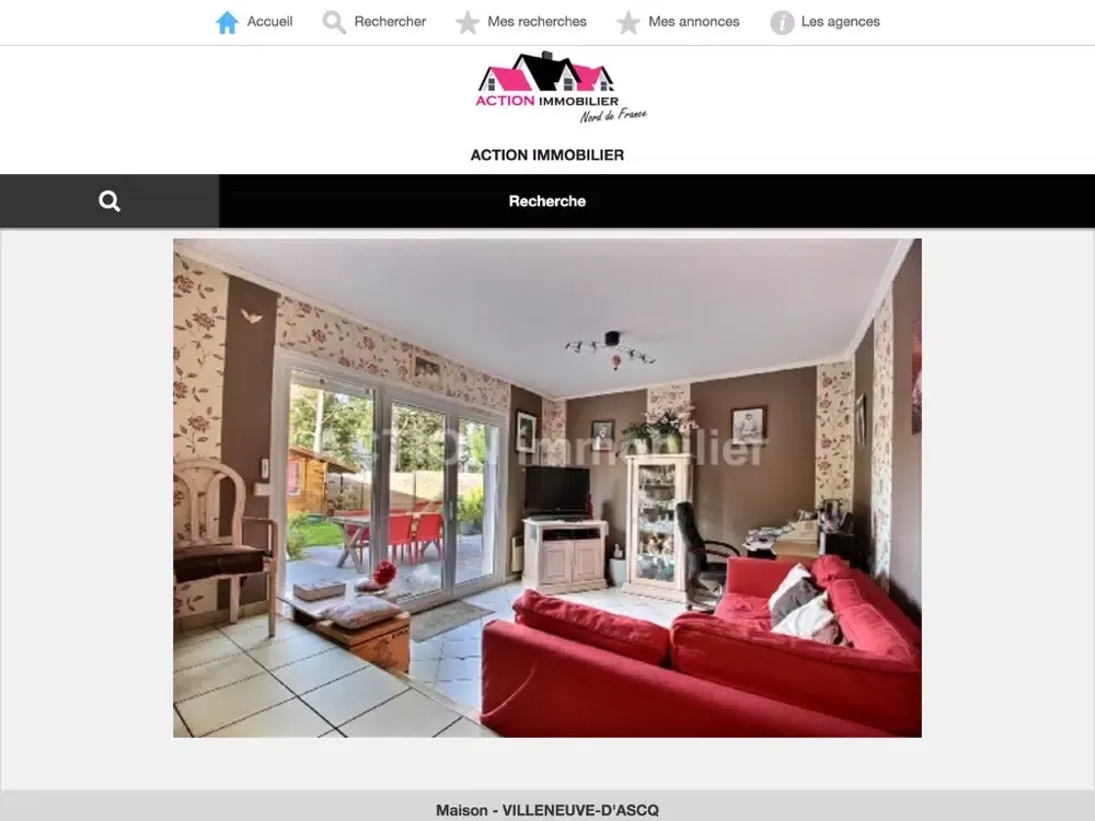 Ảnh chụp màn hình của IMMOBILIER VILLENEUVE D’ASCQ iPad 