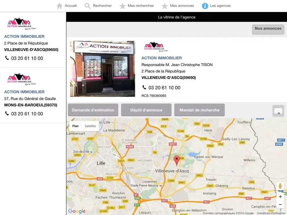 Ảnh chụp màn hình của IMMOBILIER VILLENEUVE D’ASCQ iPad 