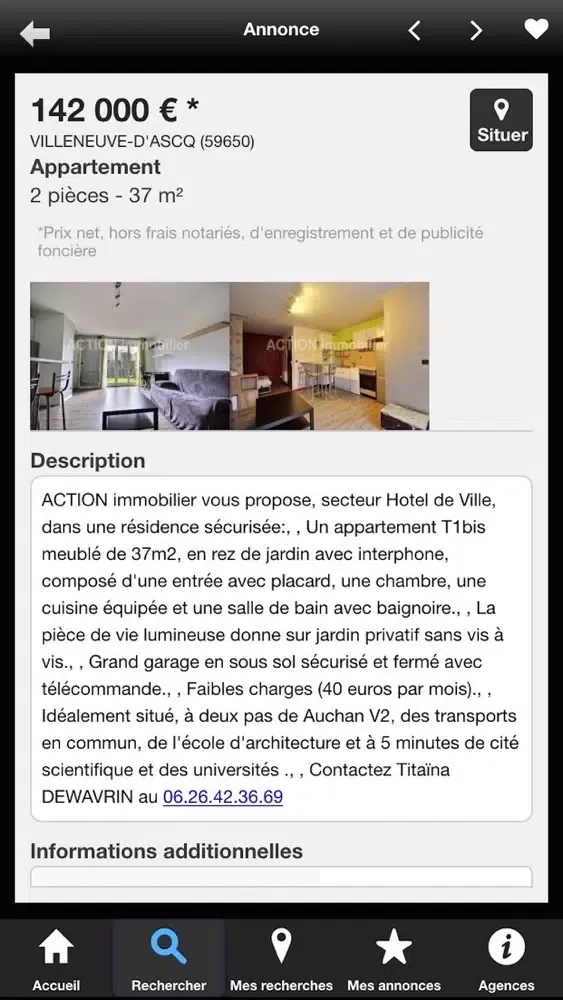 Ảnh chụp màn hình của IMMOBILIER VILLENEUVE D’ASCQ