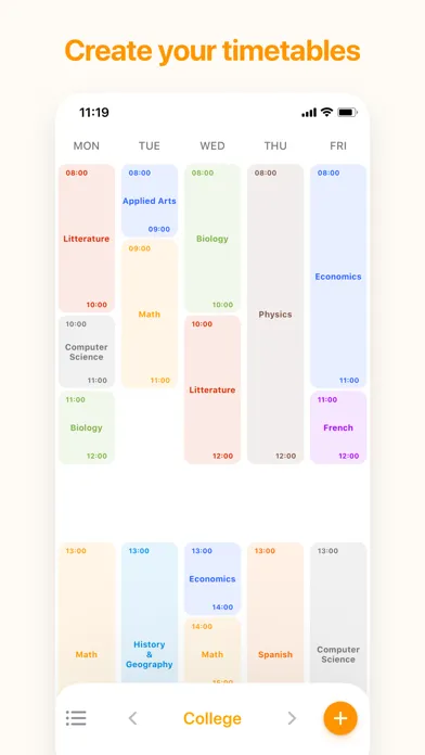 My Timetable - Quick & Simple Screenshots