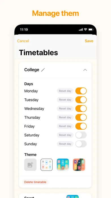 My Timetable - Quick & Simple Screenshots