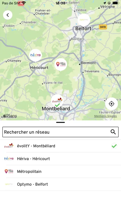 Capturas de pantalla de Nord Franche-Comté Mobilités