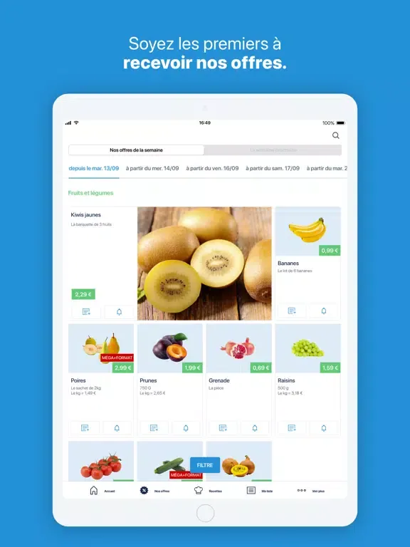 ภาพหน้าจอของ ALDI France iPad 