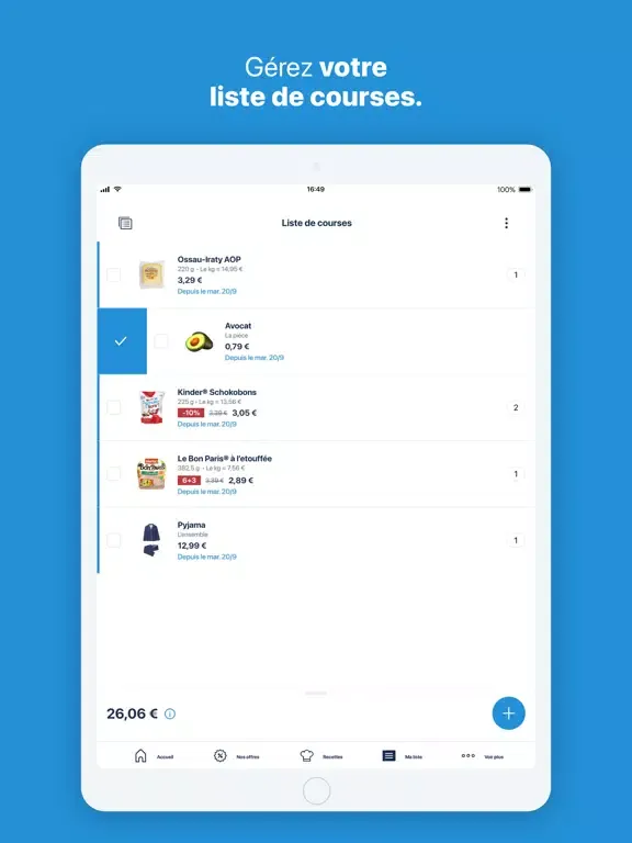 ภาพหน้าจอของ ALDI France iPad 