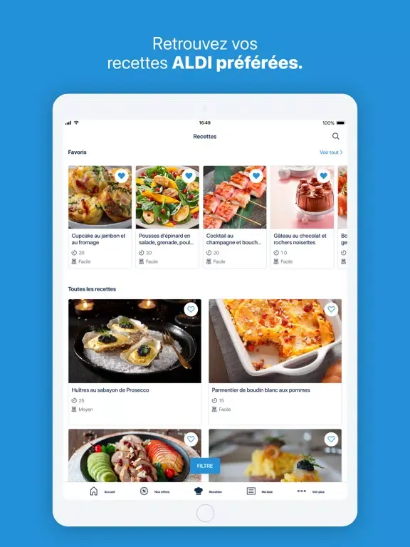 ภาพหน้าจอของ ALDI France iPad 