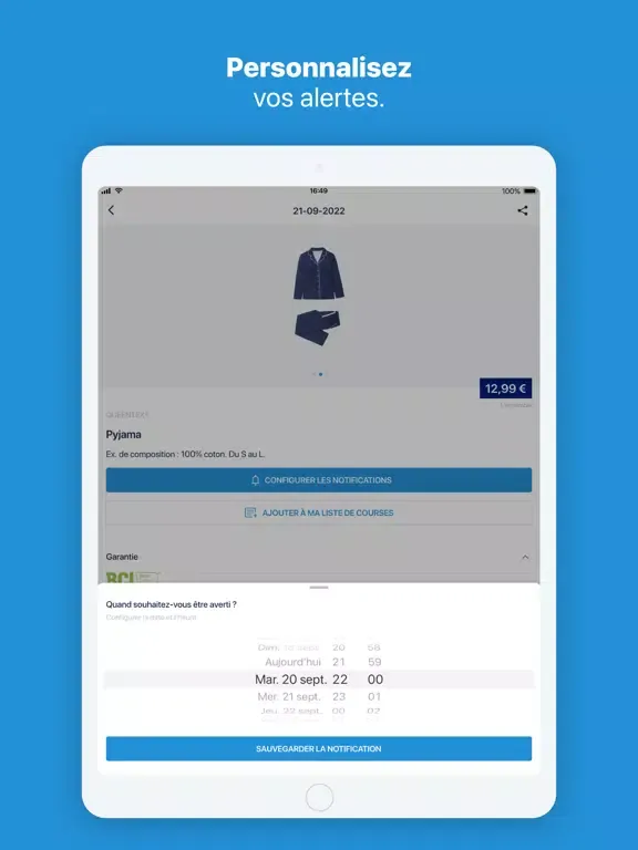 ภาพหน้าจอของ ALDI France iPad 