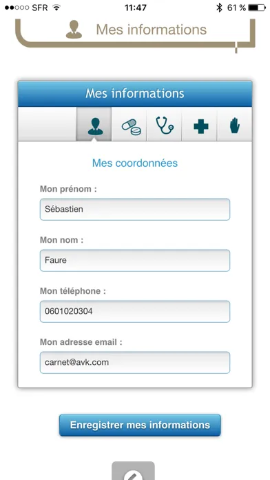 Mon carnet AVK Screenshots