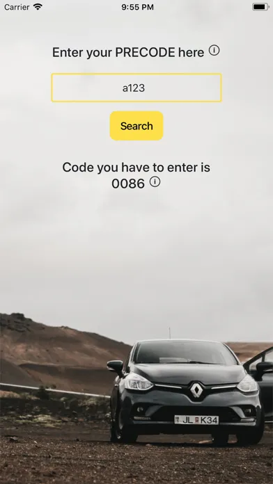 Autoradio Code unlock स्क्रीनशॉट