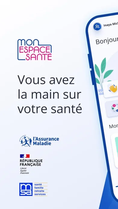 Tangkapan skrin Mon espace santé