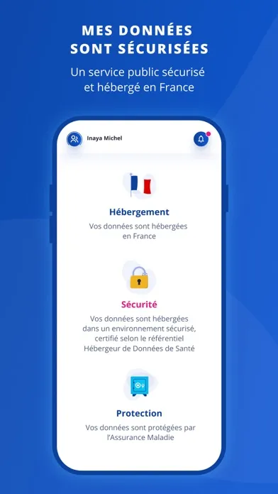 Tangkapan skrin Mon espace santé