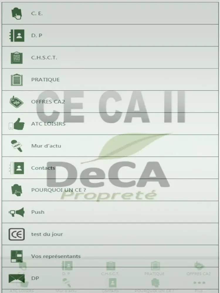 DECA Propreté CE C.A II iPad  Screenshots