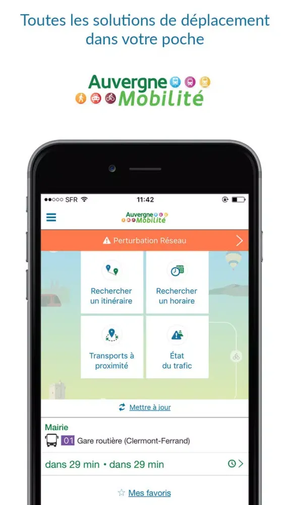 Auvergne Mobilité itinéraire transports Screenshots