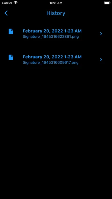 Capturas de tela do Signature Generator