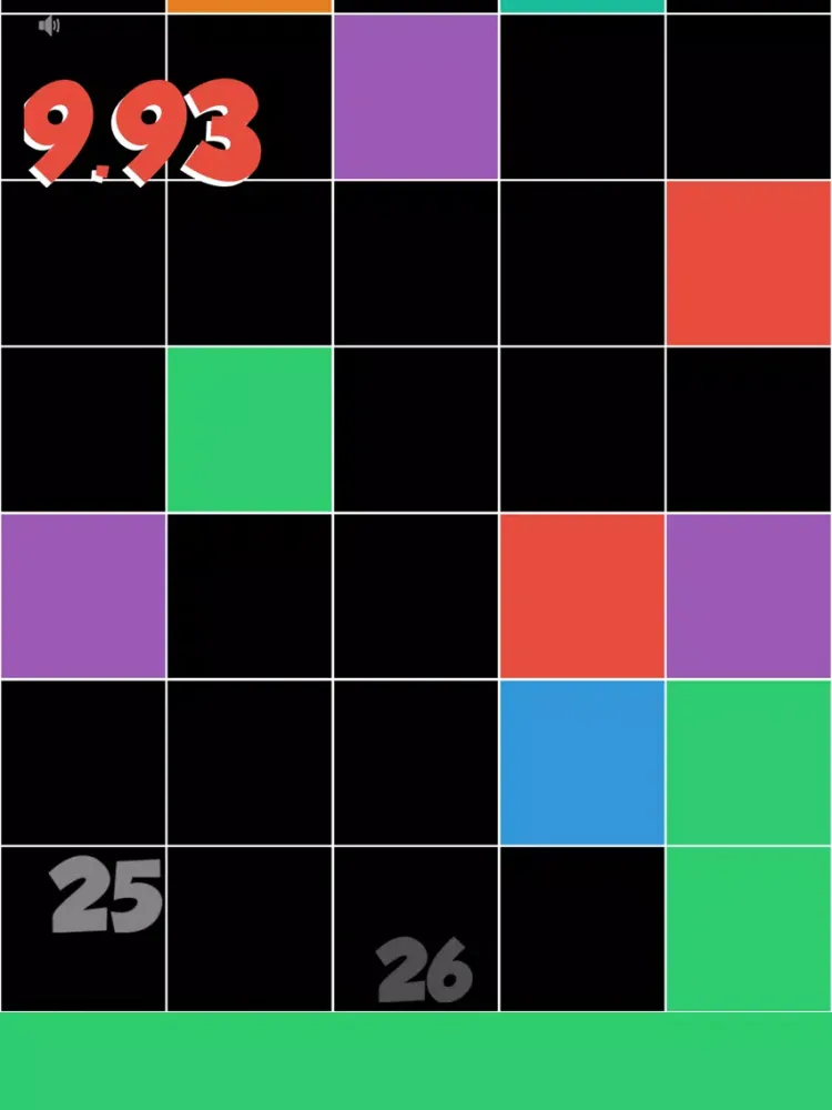 صور Don't tap any black tile! Touch the lowest colored tile only! Reach the target as soon as possible. iPad 