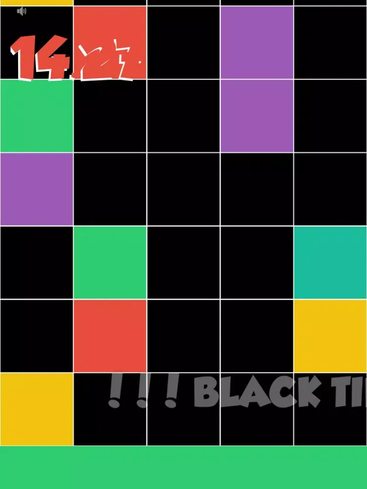 صور Don't tap any black tile! Touch the lowest colored tile only! Reach the target as soon as possible. iPad 