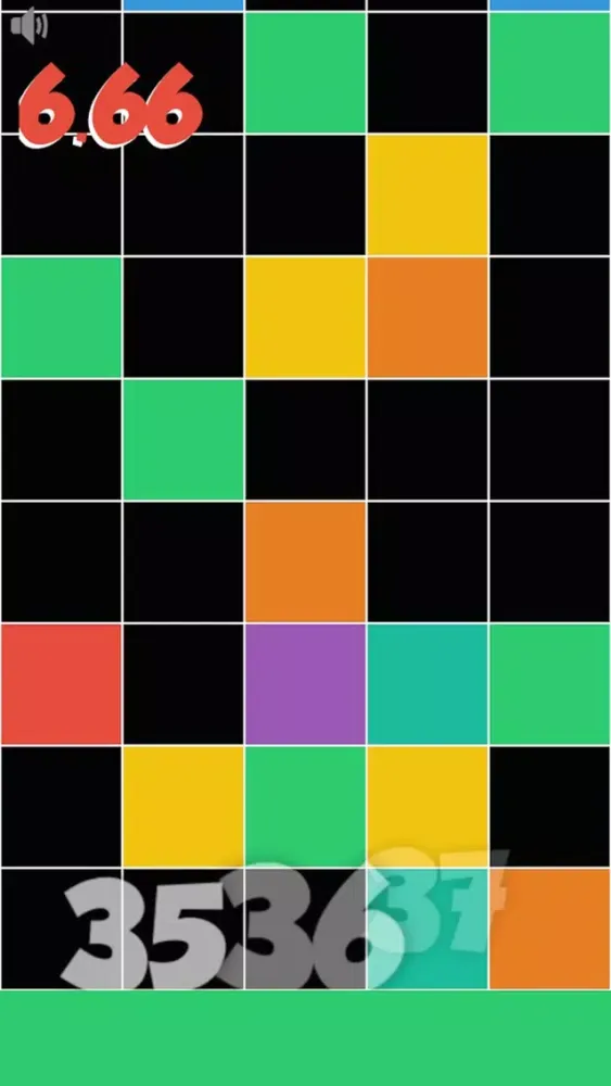 صور Don't tap any black tile! Touch the lowest colored tile only! Reach the target as soon as possible.