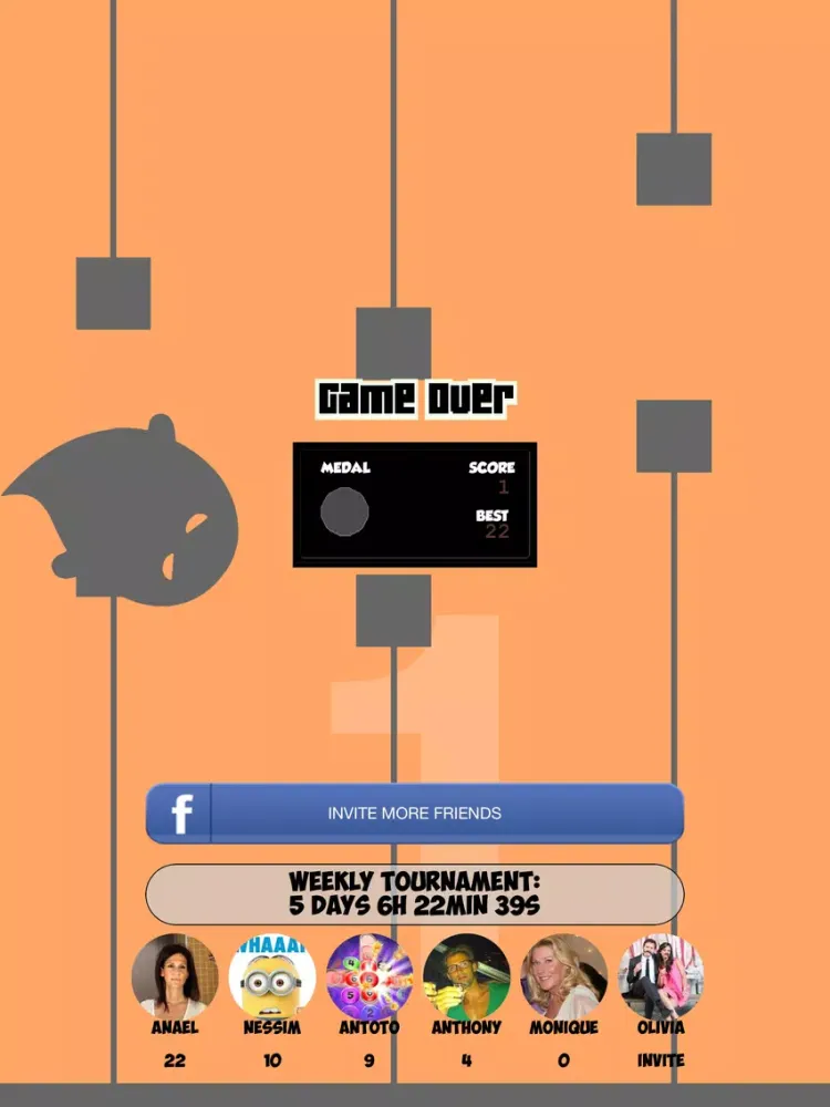 Flappy Boo - Free / Gratis Doodle Endless Runner Game iPad  スクリーンショット