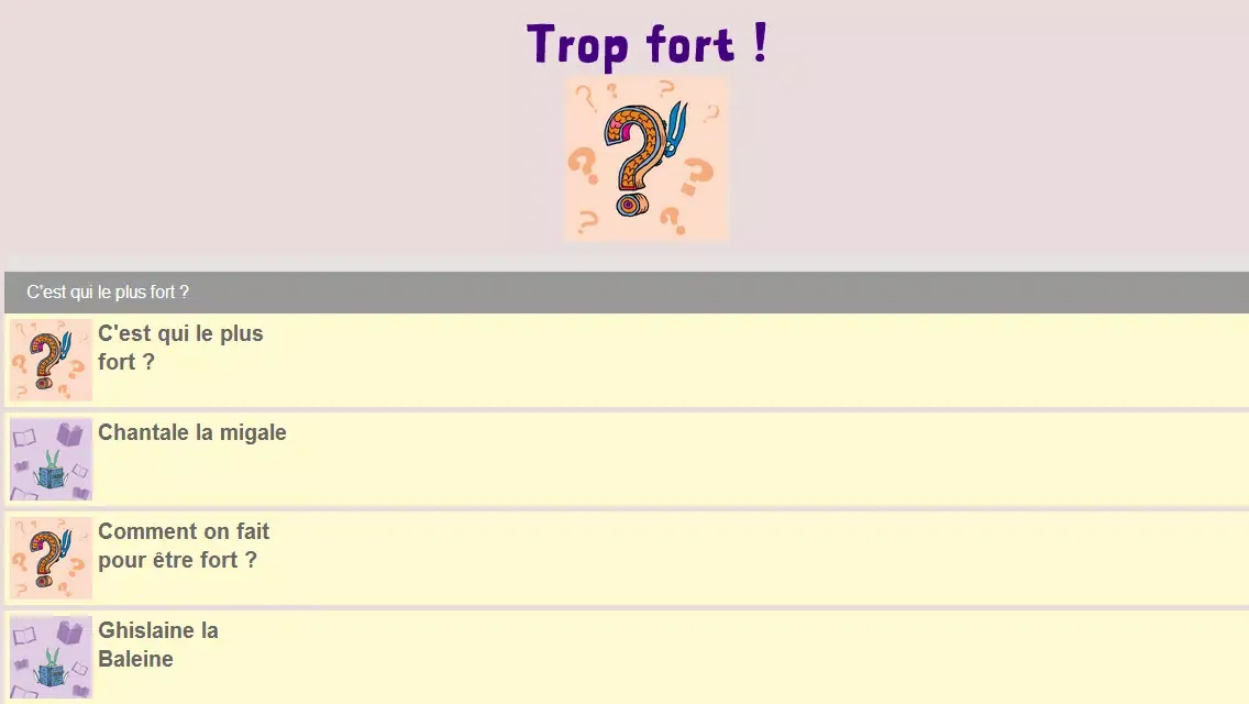 Captures d'écran de La radio des enfants : Trop Fort !
