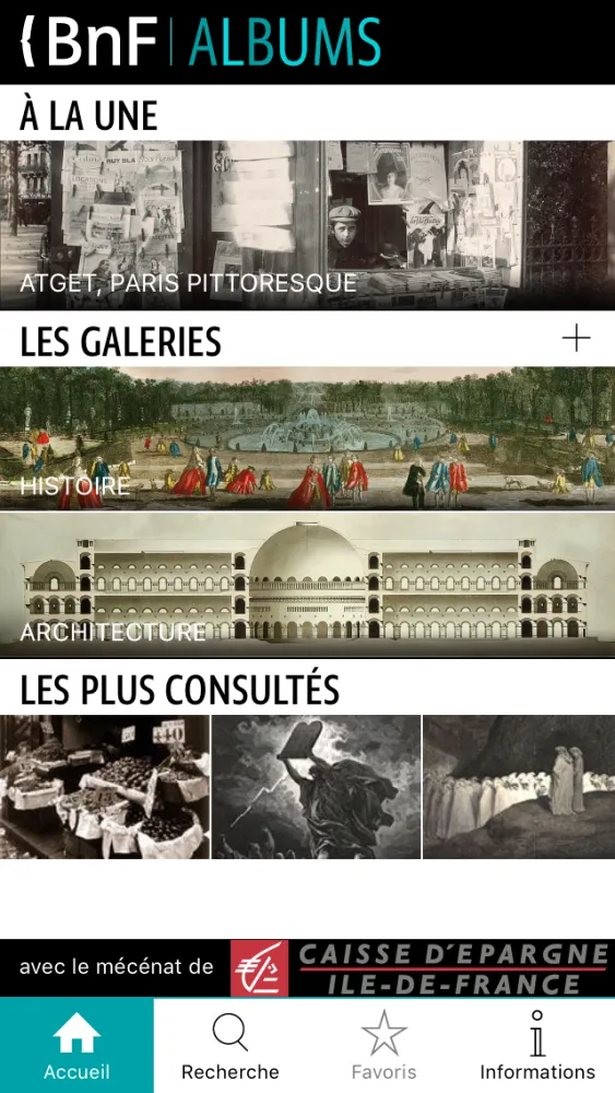 Capturas de pantalla de Albums de la BnF